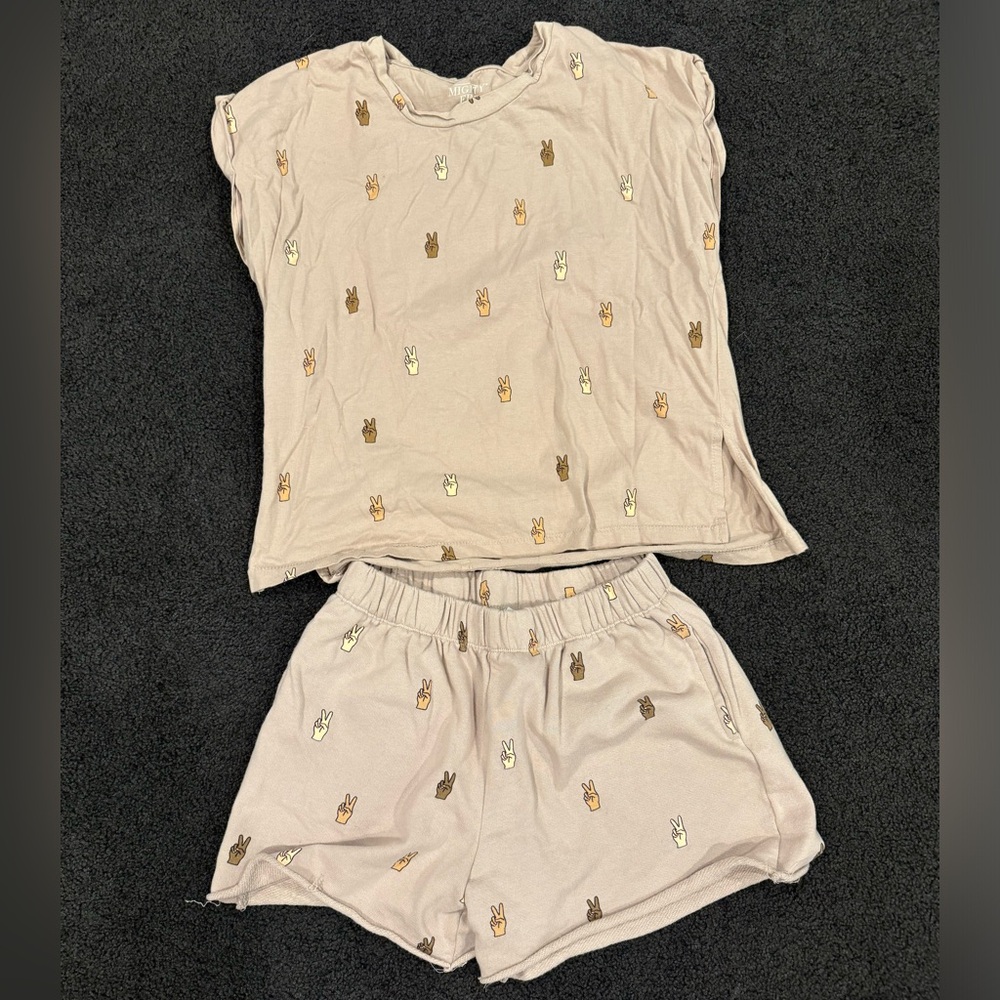 Peace Sign Shirt and Short set